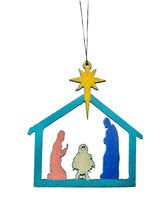 Load image into Gallery viewer, Nativity Ornament recycled metal art cheap Christmas gifts
