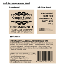 Load image into Gallery viewer, Pink Magnolia Valentine's Handmade Soap Bar - 4oz
