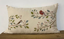 Load image into Gallery viewer, Pillow Applique/Embo 12x20" Winter Birds
