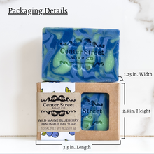 Load image into Gallery viewer, Wild Maine Blueberry Vegan Handmade Bar Soap - 4oz
