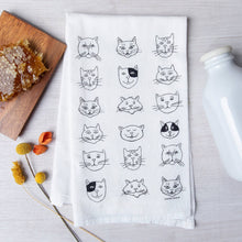 Load image into Gallery viewer, Cat Faces Flour Sack Towel: 1 Towel
