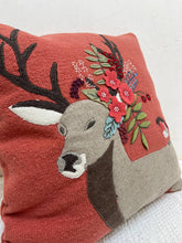 Load image into Gallery viewer, Pillow Applique/Embo 16" Reindeer  Robin
