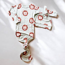 Load image into Gallery viewer, Little Lion Bamboo Knotted Gown and Hat
