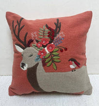 Load image into Gallery viewer, Pillow Applique/Embo 16" Reindeer  Robin
