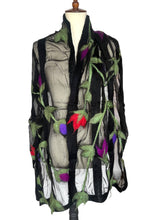 Load image into Gallery viewer, Flower Vine Scarf - Black
