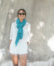Load image into Gallery viewer, Boho Scarf - Turquoise
