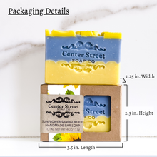 Load image into Gallery viewer, Sunflower Sandalwood Fall Handmade Bar Soap- 4oz
