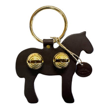 Load image into Gallery viewer, Designer Door Chimes - Draft Horse: Black / Brass

