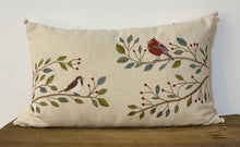 Load image into Gallery viewer, Pillow Applique/Embo 12x20" Winter Birds
