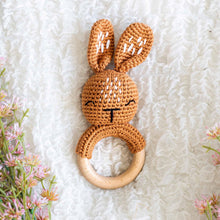 Load image into Gallery viewer, Bunny Hand Crochet Rattle, Rich Walnut
