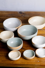 Load image into Gallery viewer, Handmade wide low bowl- ceramic rice bowl : Speckled mint
