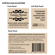 Load image into Gallery viewer, Sunflower Sandalwood Fall Handmade Bar Soap- 4oz
