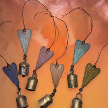 Load image into Gallery viewer, Heart Ornament cute gifts wind chime metallic retro fun gift

