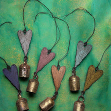 Load image into Gallery viewer, Heart Ornament cute gifts wind chime metallic retro fun gift

