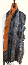 Load image into Gallery viewer, Sari Collage Scarf: Light Gray
