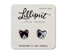 Load image into Gallery viewer, Kitty Cat Earrings : Black
