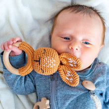 Load image into Gallery viewer, Bunny Hand Crochet Rattle, Rich Walnut
