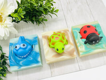 Load image into Gallery viewer, Ladybug Handmade Soap Bar for Kids VEGAN COLD PROCESS
