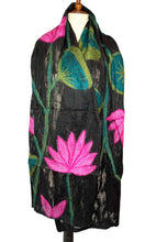 Load image into Gallery viewer, Black Lotus Scarf
