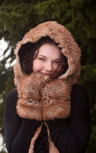 Load image into Gallery viewer, Faux Fur Handmade Women's Mittens: Cozy Cable in Ash / Faux Fur 100% Polyester / Mittens

