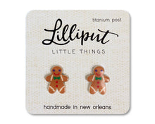 Load image into Gallery viewer, Gingerbread Man Earrings // Christmas // Stocking Stuffer
